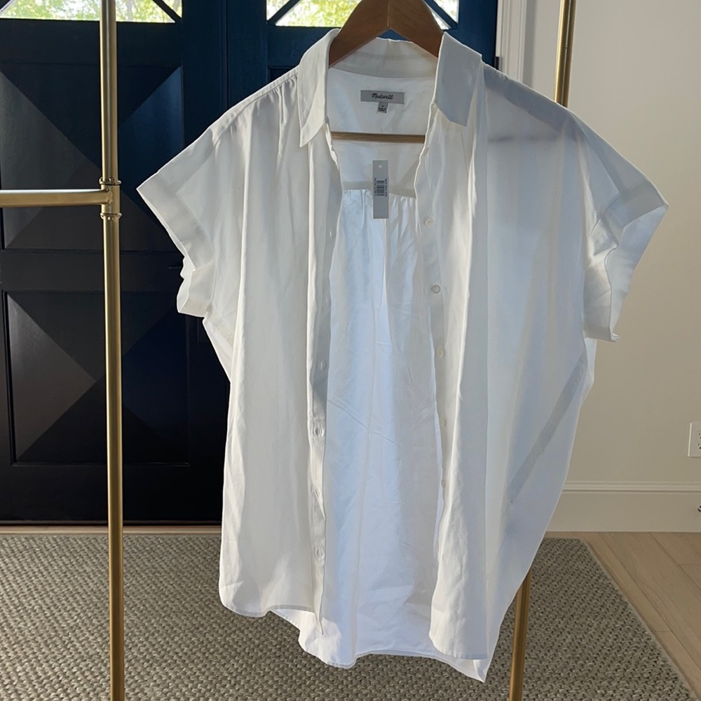 Madewell white button up shirt